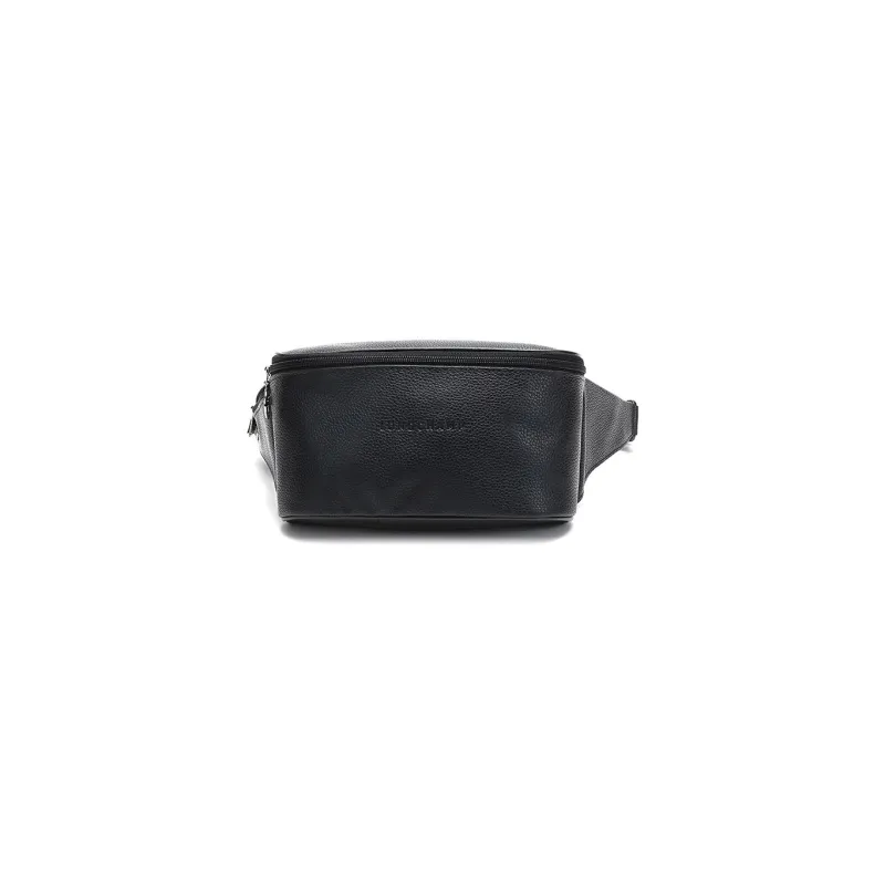 LONGCHAMP Le Foulonné Cow Leather Sling Bag Fanny Pack Crossbody Bag Shoulder Bag Men's Black-0