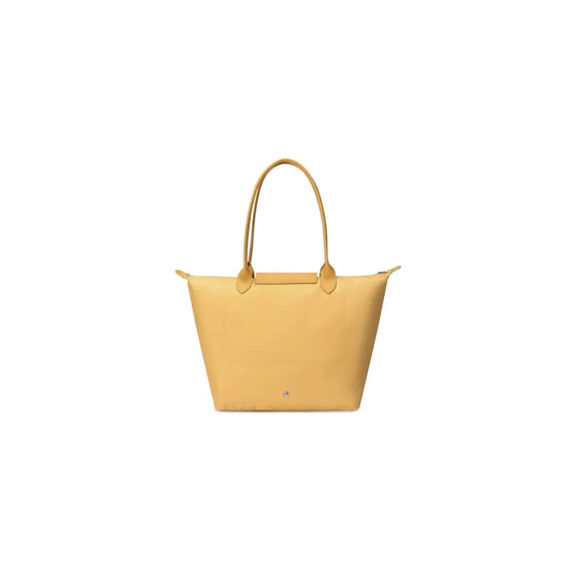 LONGCHAMP Le Pliage Green Yellow Canvas Eco Friendly Canvas Bag One Shoulder Handbag Large Size Women's Yellow-3
