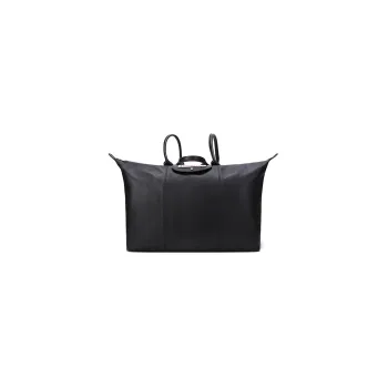 LONGCHAMP EU Collaboration Le Pliage Cuir Sheepskin Travel Bag Handbag Large Size Women's Black