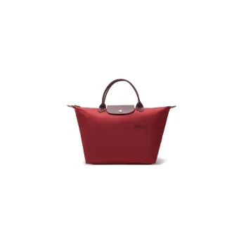 LONGCHAMP Canvas Bag Dumpling Bag Handbags Medium Size Women's Red