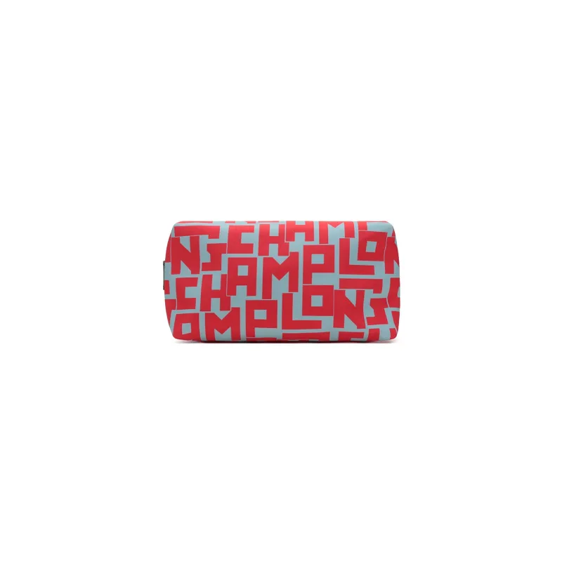 LONGCHAMP Le Pliage LGP Fabric Handheld Makeup Bag Toiletry Bag Women's Light Blue Red-3