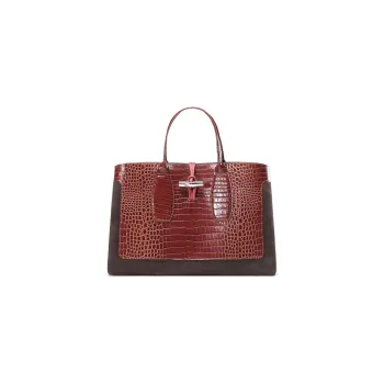 LONGCHAMP Leather Handbag Women's Brandy