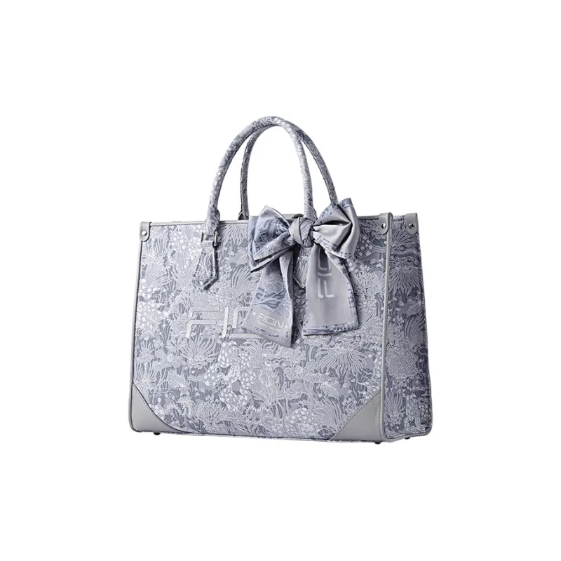 FION Fabric Tote Bag, Shopping Bag, Handbag, Crossbody Bag Tubas Women's Glimmering Fish Shadow/Smoke Pink Yaochi-1