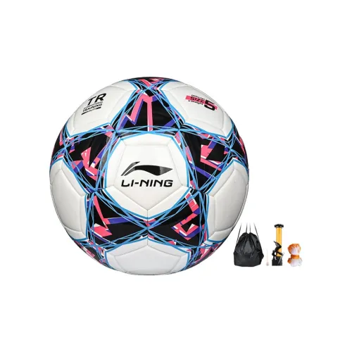 LiNing Size 5 Soccer TPU Seamless Thermal-bonding Unisex Black Red Blue