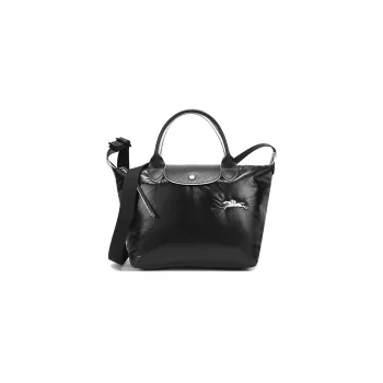 LONGCHAMP Le Pliage Nylon Canvas Dumpling Bag, Crossbody Handbag Trumpets Women's Black