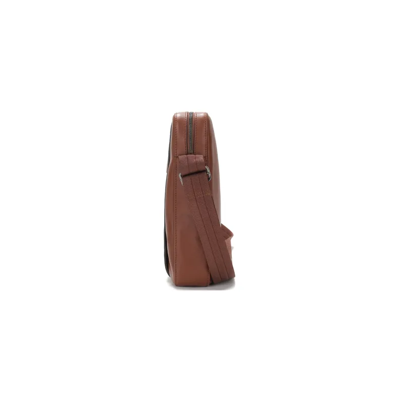 LONGCHAMP 3D Cow Leather Shoulder Bag Crossbody Bag Medium Size Men's Brown-2