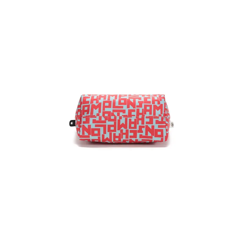 LONGCHAMP Le Pliage Fabric Crossbody Bag Dumpling Bag One Shoulder Handbag Medium Size Women's Light Blue Red-4