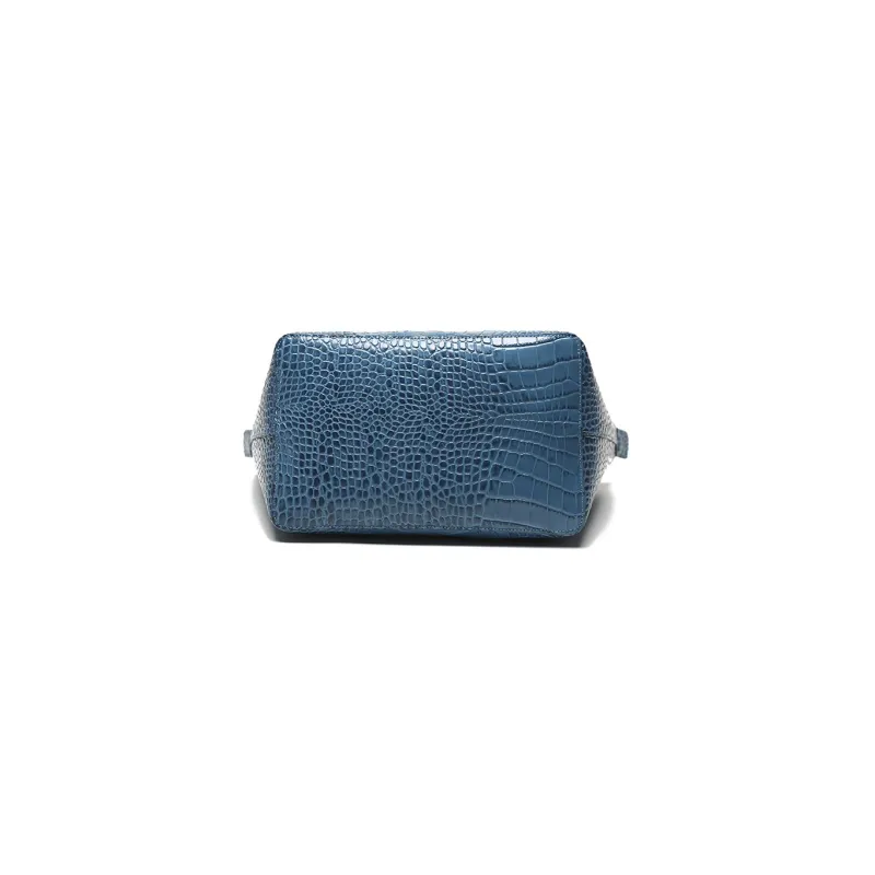 LONGCHAMP Le Pliage Cuir Cow Leather Dumpling Bag Handbag Women's Slate Blue-4