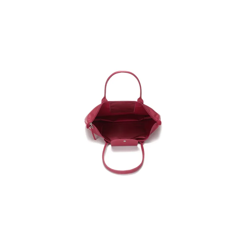 LONGCHAMP Le Pliage Néo Cow Leather Dumpling Bag Handbag Shoulder Bag Women's Raspberry Red-5
