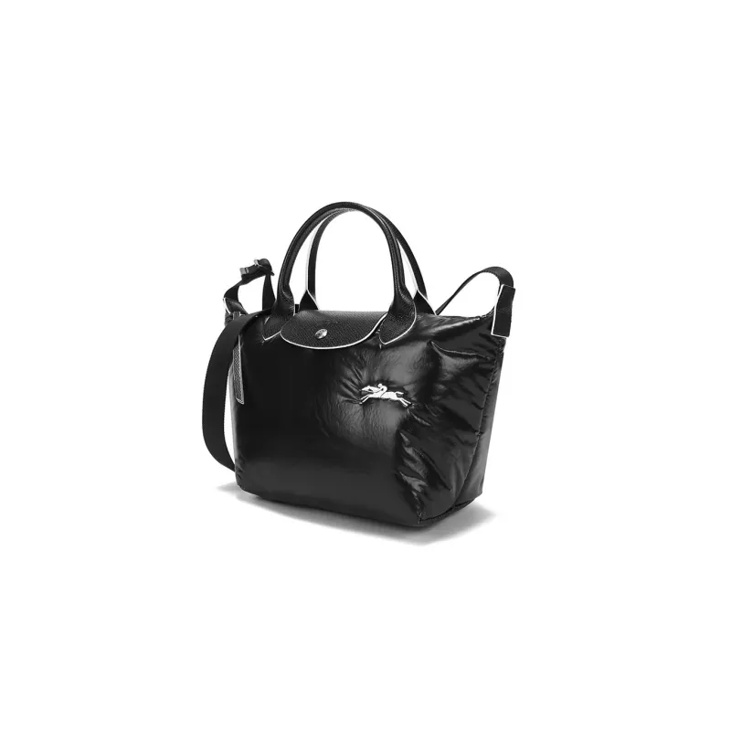 LONGCHAMP Le Pliage Nylon Canvas Dumpling Bag, Crossbody Handbag Trumpets Women's Black-1