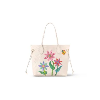 LOUIS VUITTON Lv X Yk Neverfull Mm Face Print And Embroidery