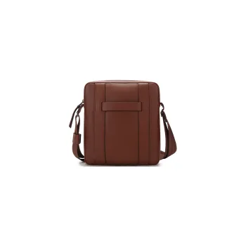 LONGCHAMP 3D Cow Leather Shoulder Bag Crossbody Bag Medium Size Men's Brown