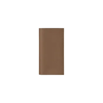 HERMES Citizen Twill Evercolor Calfskin Wallet Men's Wuma Dog Beige & Dark Blue & Bosphorus Green