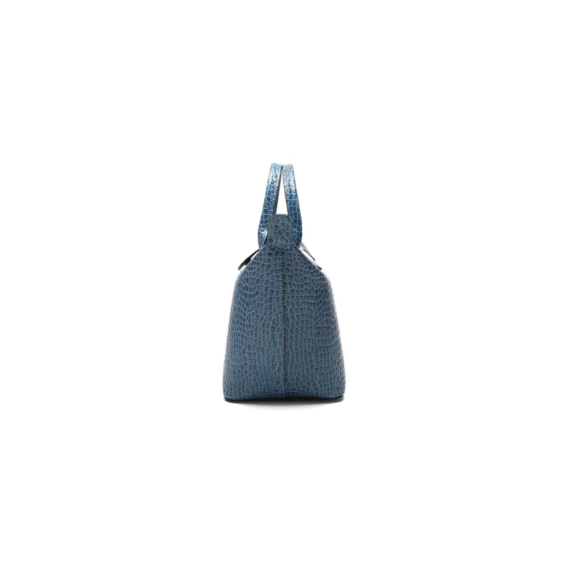 LONGCHAMP Le Pliage Cuir Cow Leather Dumpling Bag Handbag Women's Slate Blue-2