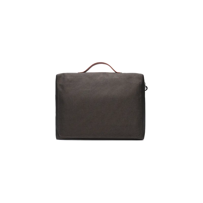 LONGCHAMP Canvas Leather Handheld Briefcase Trumpets Men's Brown-3