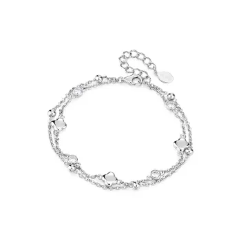 KADER Lucky Four Leaf Clover Series S925 Silver Bracelets Women's Silver White Box Good Luck