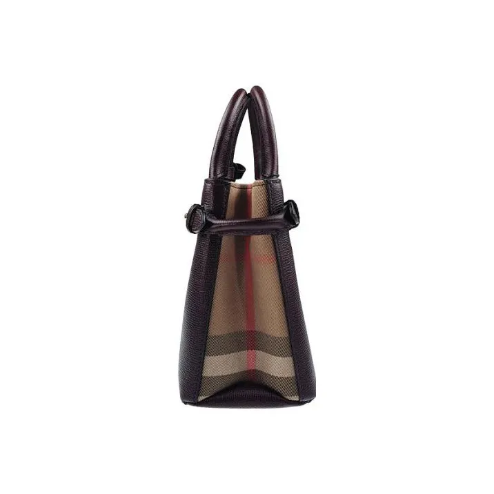 Burberry The Banner Series Cow Leather Shoulder Bag Crossbody Bag Handbag Small Size Women's Russet-2