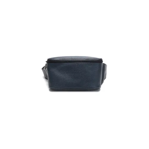 LONGCHAMP Le Foulonné Cow Leather Sling Bag Men's Marine Blue