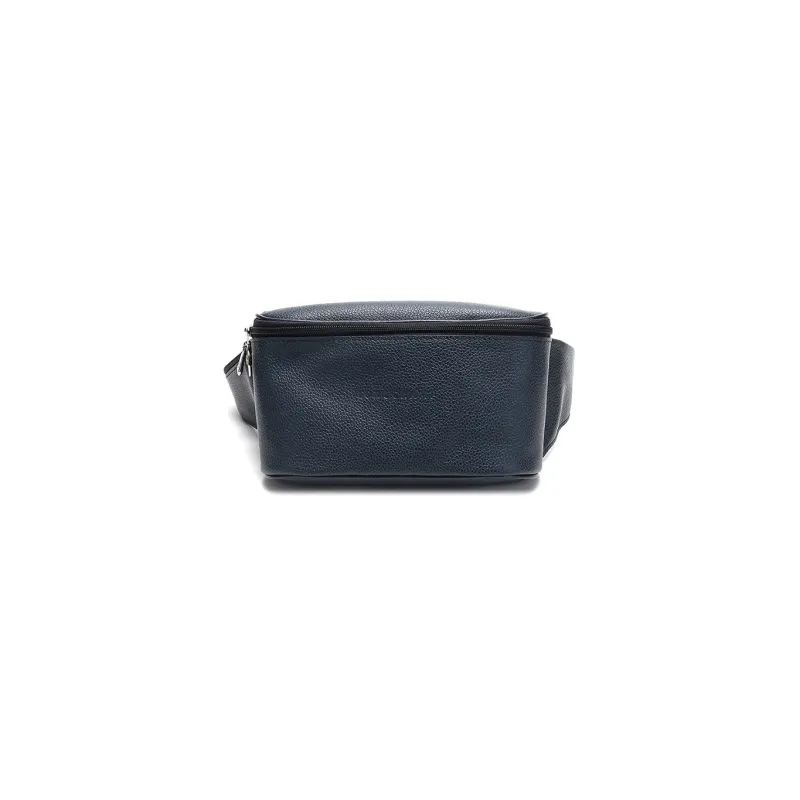 LONGCHAMP Le Foulonné Cow Leather Sling Bag Men's Marine Blue-0