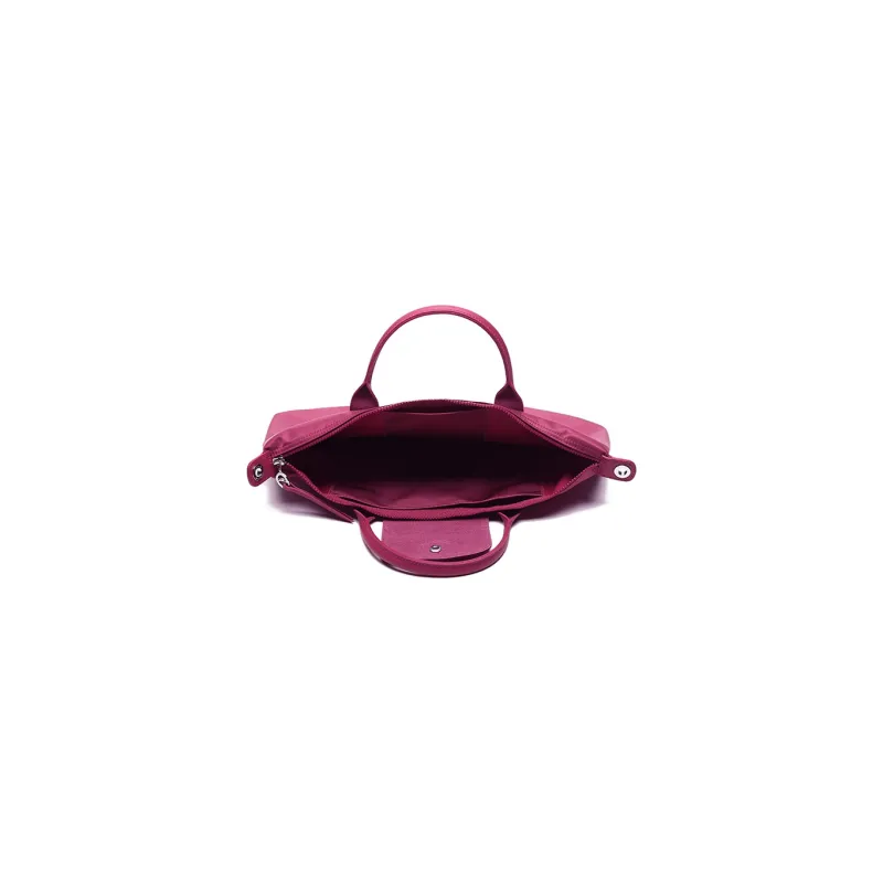 LONGCHAMP Le Pliage Néo Cow Leather Dumpling Bag Handbag Shoulder Bag Crossbody Bag Medium Size Women's Raspberry Red-5