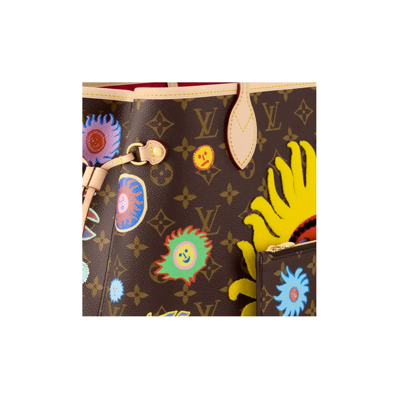 LOUIS VUITTON Lv X Yk Neverfull Mm Quartz-5