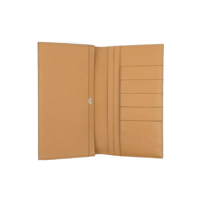 HERMES Epsom Calfskin Card Holder Wallet Unisex 4B Biscuit Cookie-1