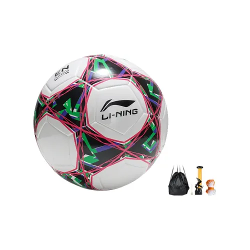 LiNing Size 5 Soccer TPU Seamless Thermal-bonding Unisex Red Green Multicolor