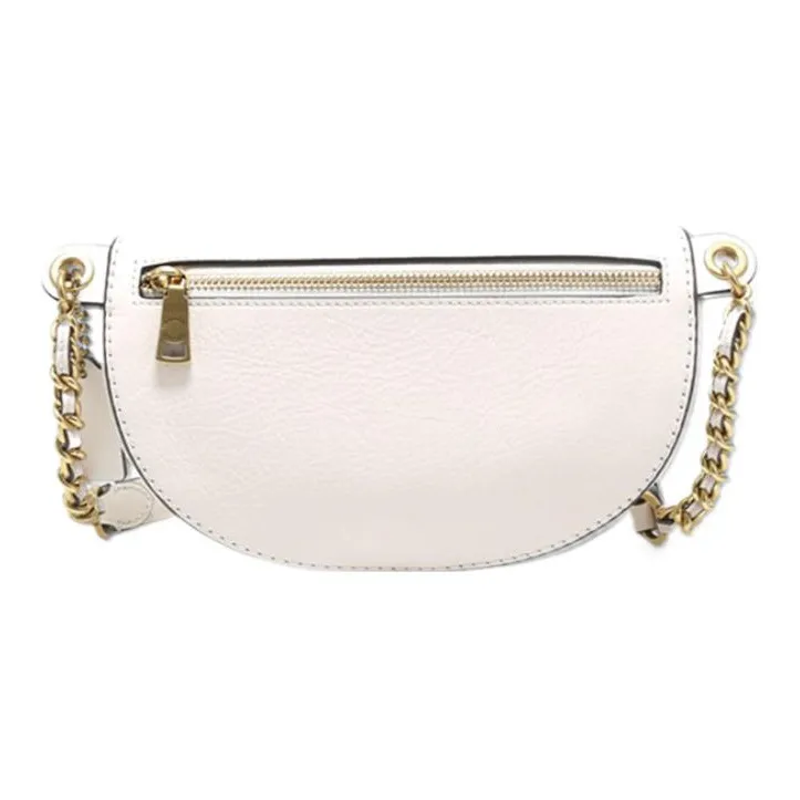 COACH Leather Shoulder Bag, Crossbody Bag, Sling Bag, Fanny Pack Trumpets Women's White-4