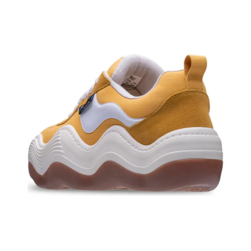 Heyday Triple Wavy Yellow Low Top Platform Puffy Shoes Height Increasing 6cm Unisex Yellow-4