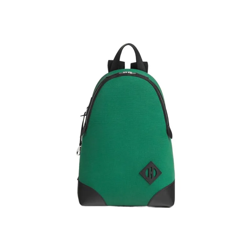 HERMES Allback Bivouac Canvas With Swift Leather Backpack Men's Medium Green/Black-0