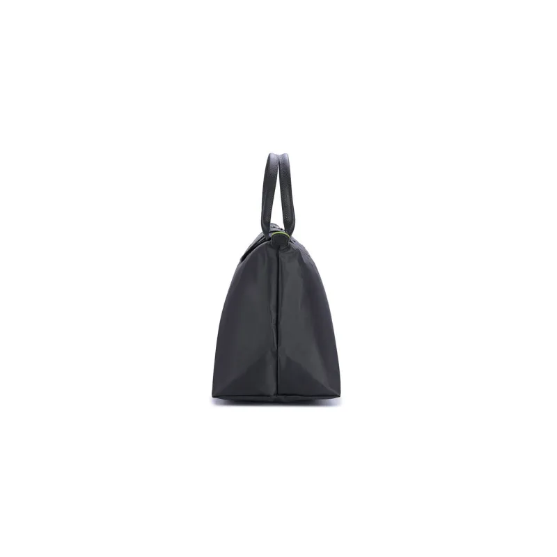 LONGCHAMP Recycled Canvas With Leather Trim Dumpling Bag Handbags Medium Size Women's Graphite Gray-2
