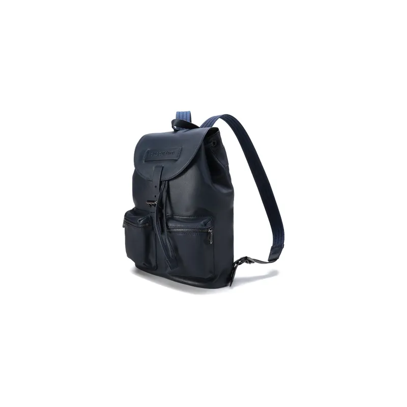 LONGCHAMP Cow Leather Backpack Medium Size Unisex Blue-1