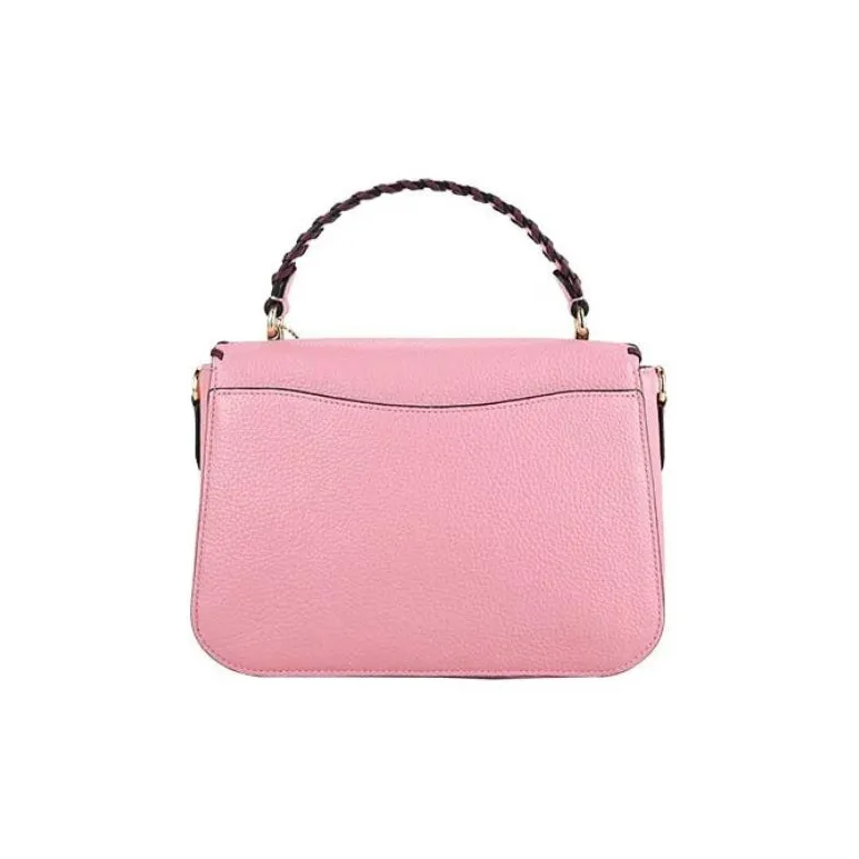 COACH Leather Textile Chain Bag Satchel Shoulder Bag Crossbody Bag Handbag Medium Size Women's Cherry Blossom Pink-3
