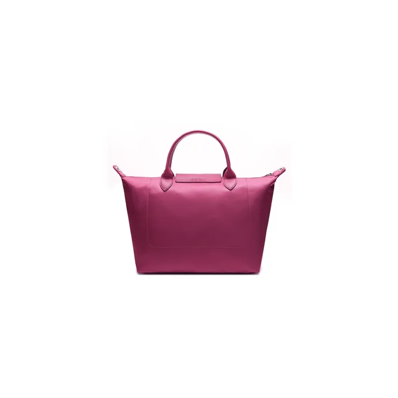 LONGCHAMP Le Pliage Néo Cow Leather Dumpling Bag Handbag Shoulder Bag Crossbody Bag Medium Size Women's Raspberry Red-3