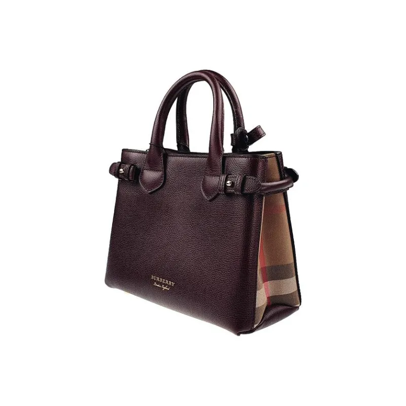 Burberry The Banner Series Cow Leather Shoulder Bag Crossbody Bag Handbag Small Size Women's Russet-1