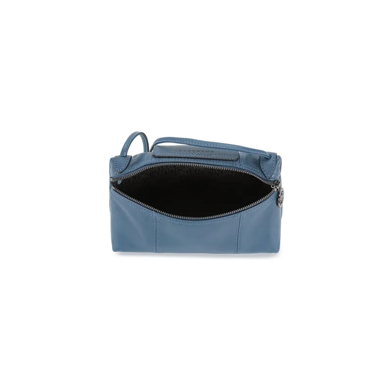 LONGCHAMP Le Pliage Cuir Sheepskin Shoulder Bag Crossbody Bag Mini Women's Pilot Blue-5