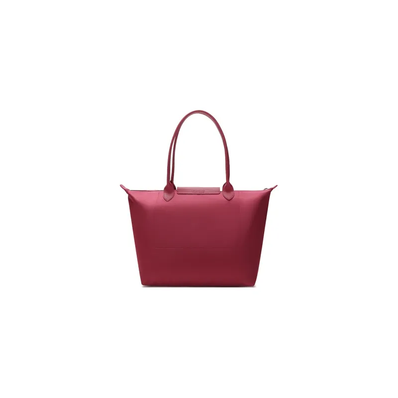 LONGCHAMP Le Pliage Néo Cow Leather Dumpling Bag Handbag Shoulder Bag Women's Raspberry Red-3