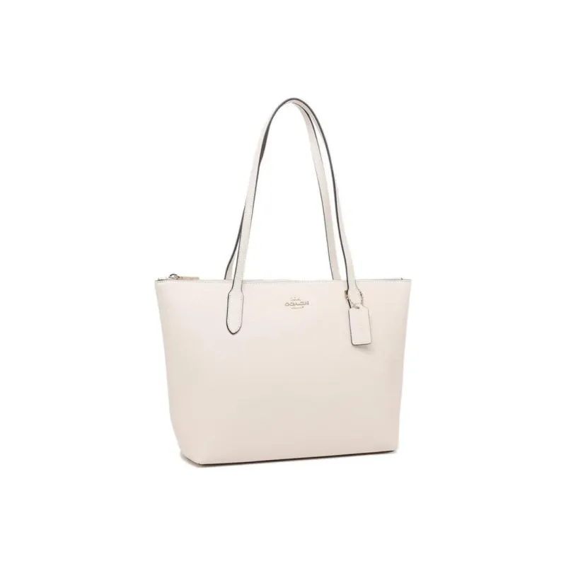 COACH Leather Tote Bag, Shopping Bag, Handbag, Shoulder Bag Tubas Women's Pink White-1