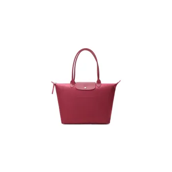 LONGCHAMP Le Pliage Néo Cow Leather Dumpling Bag Handbag Shoulder Bag Women's Raspberry Red