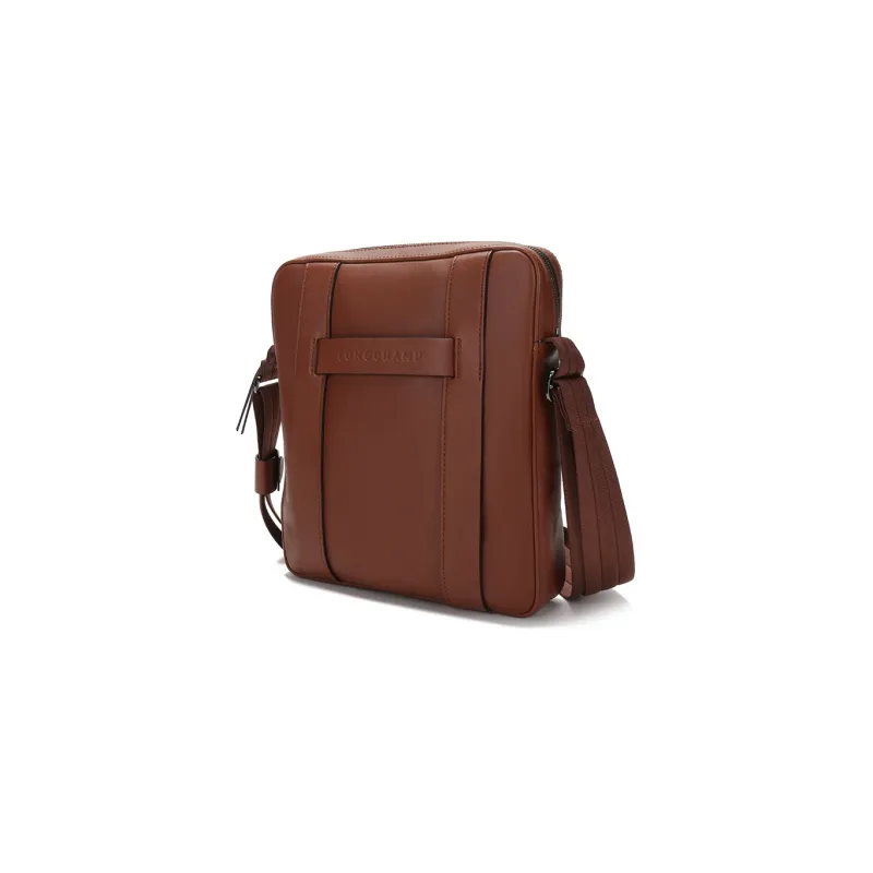LONGCHAMP 3D Cow Leather Shoulder Bag Crossbody Bag Medium Size Men's Brown-1