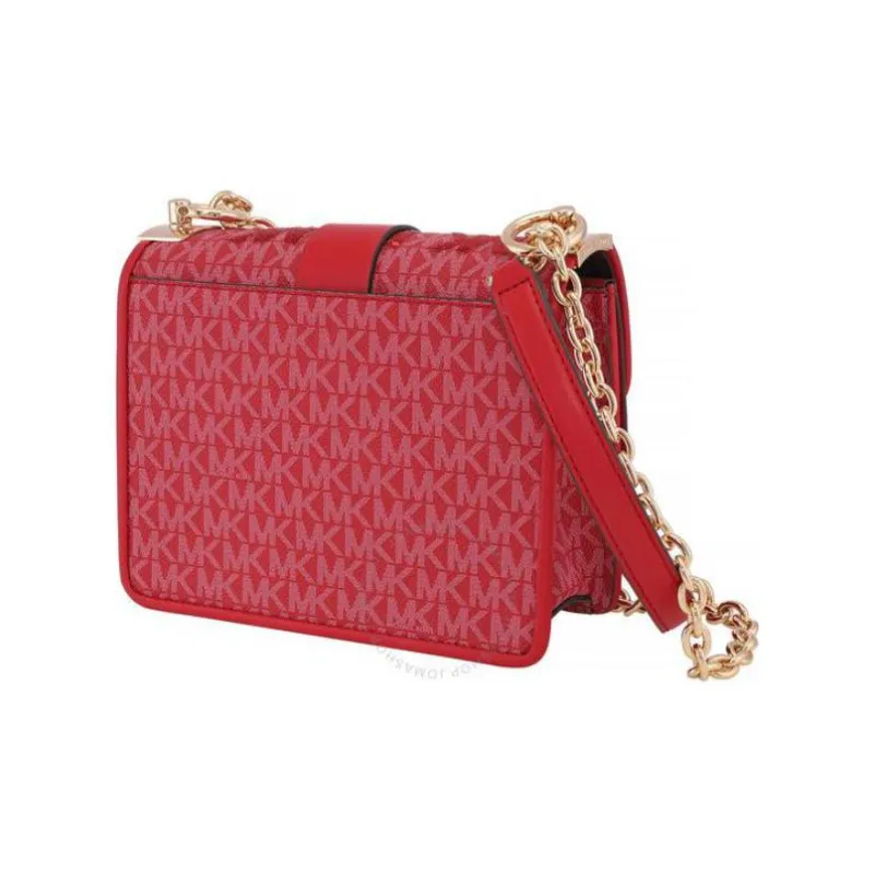 MICHAEL KORS Artificial Leather Envelope Bag Shoulder Bag Crossbody Bag Small Size Women's True Red-3