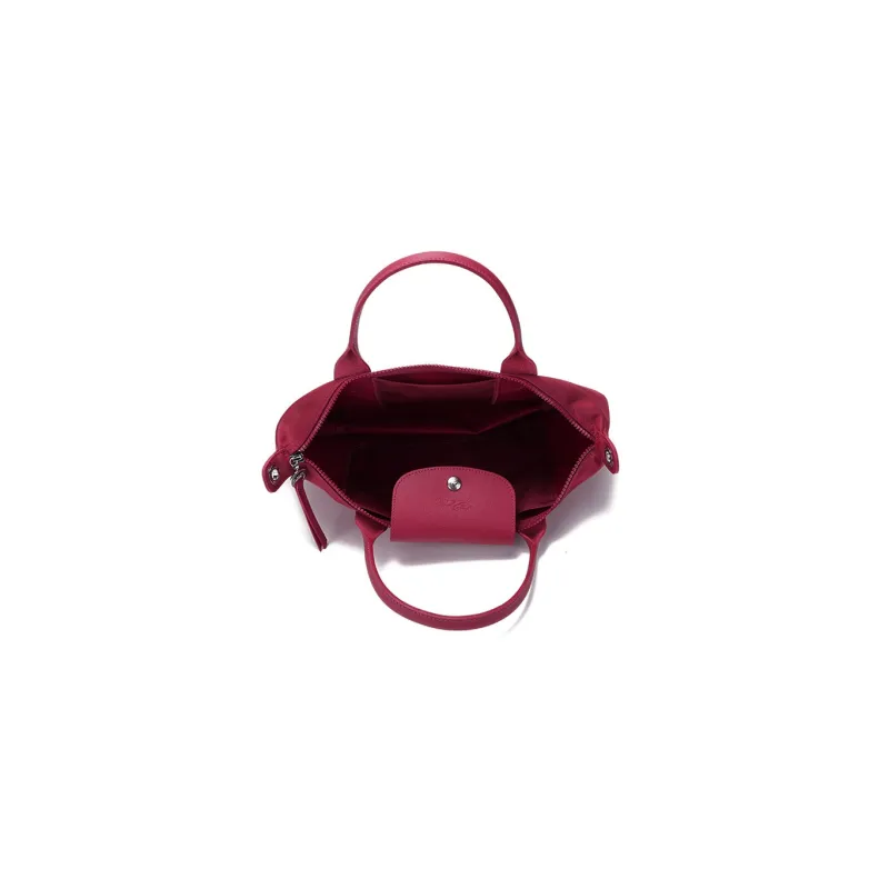 LONGCHAMP Le Pliage Néo Canvas Handbags Shoulder Bag Crossbody Bag Small Size Women's Raspberry Red-5