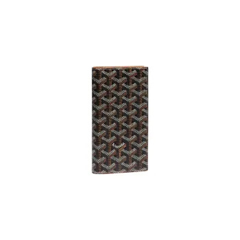 GOYARD SAINT ROCH Canvas With Leather Dog's Teeth Wallet Unisex Brown