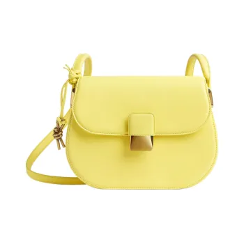 Bottega Veneta Calfskin Shoulder Bag Crossbody Bag Small Size Women's Yellow