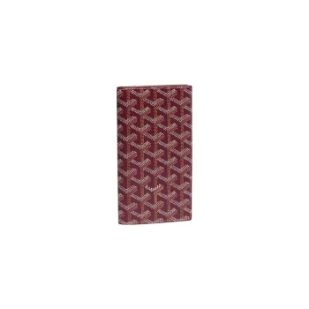 GOYARD SAINT-ROCH Canvas With Leather Dog's Teeth Wallet Unisex Burgundy
