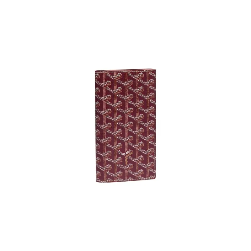 GOYARD SAINT ROCH Canvas Wallet Unisex Burgundy-0