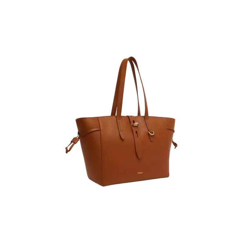 Furla Net Collection Cow Leather Tote Bag, Shopping Bag, Handbag, Shoulder Bag Women's Brown-1