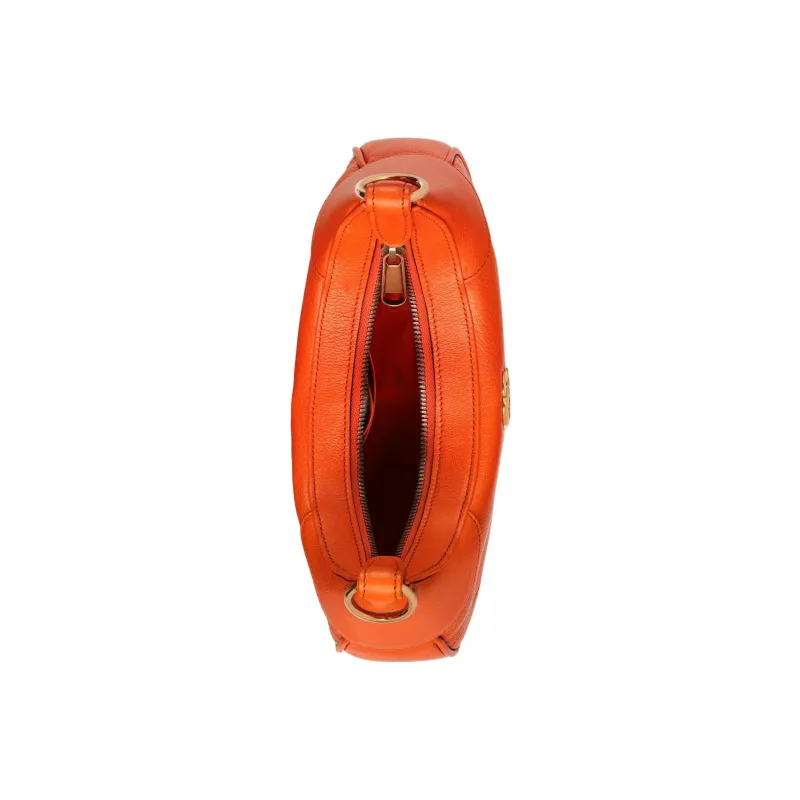 GUCCI Aphrodite Leather New Moon Shoulder Bag, Handbag, Shoulder Bag Small Size Women's Orange-7