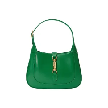 GUCCI Jackie 1961 Leather Crescent Shoulder Bag Shoulder Bag Women's Green