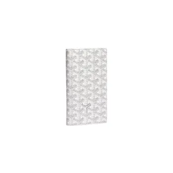 GOYARD SAINT-ROCH Canvas With Leather Dog's Teeth Wallet Unisex White